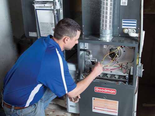Omni Home Comfort technician troubleshooting furnace ignition failure.